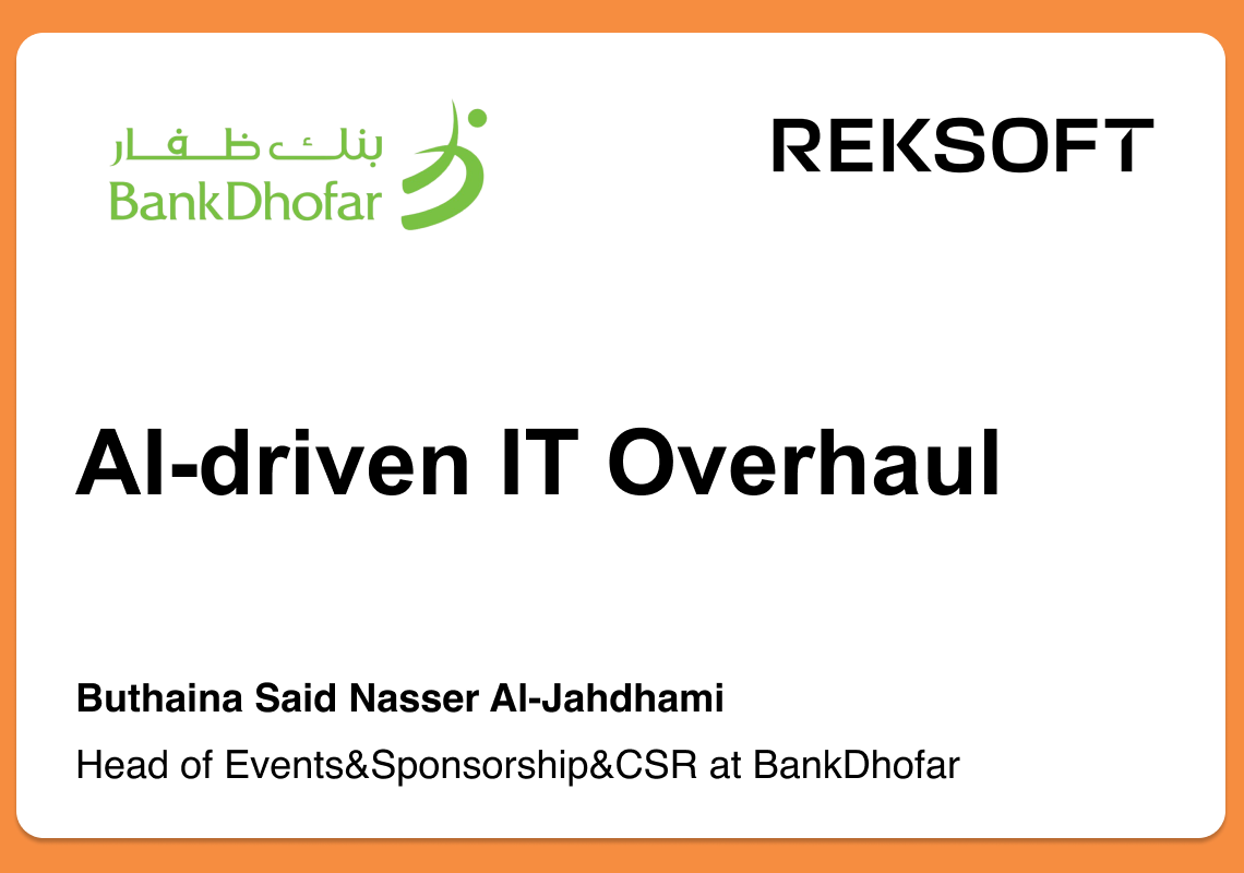 Vote for the BankDhofar & Reksoft Project